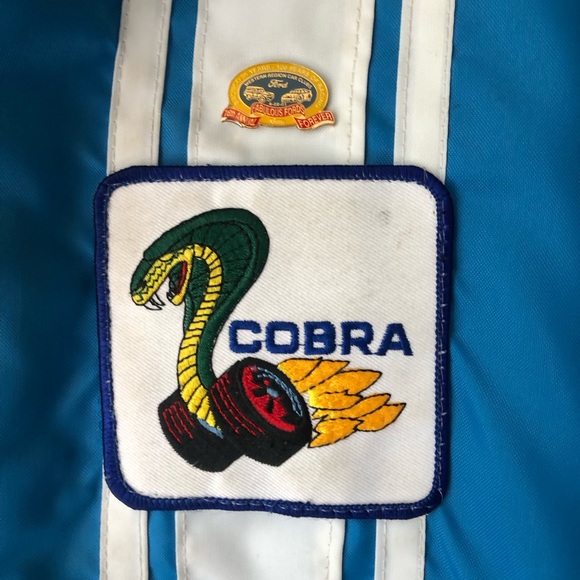 Vintage 70s Ford Mustang Cobra Shelby Snake Racing Jacket Performance Blue XL - Picture 4 of 17